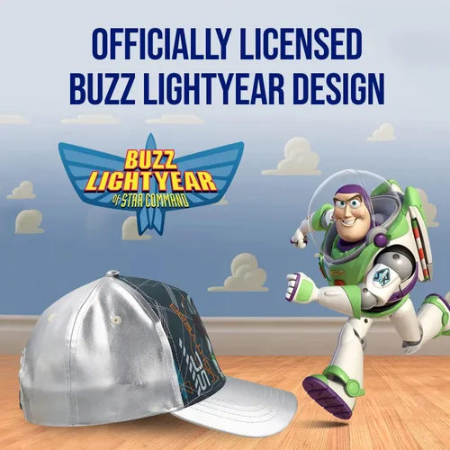 Vista 3 de Buzz Lightyear - Gorra de béisbol para niños con correa trasera ajustable, gorra de béisbol para niños pequeños Buzz Light Year y gorra para niños
