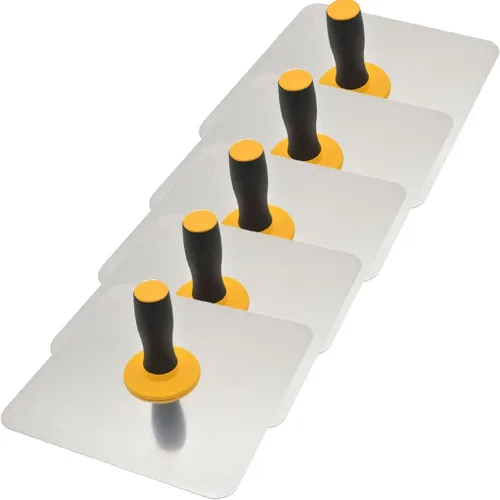 Vista 7 de Halcón de enlucido de aluminio con mango de agarre suave, soporte para tablero de mortero de yeso herramienta de enlucido para cemento, mortero