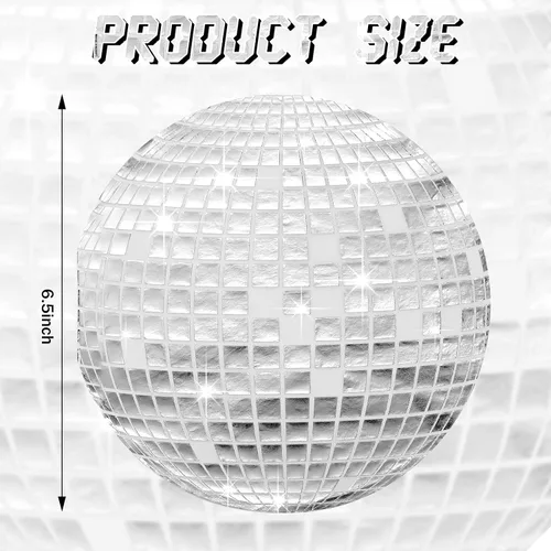 Vista 2 de Colarr 100 servilletas de discoteca de 3 capas de 6.5 x 6.5 pulgadas, servilletas de cóctel desechables de bola de discoteca, suministros de fiesta