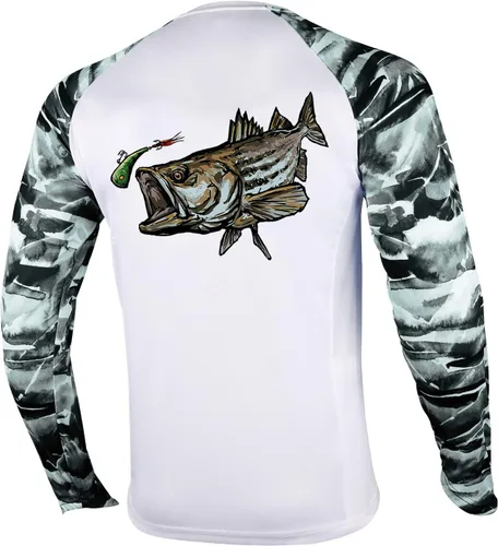 Vista 11 de Palmyth - Camiseta de pesca para hombre, con manga larga, protección solar ultravioleta FPU 50+, con bolsillo