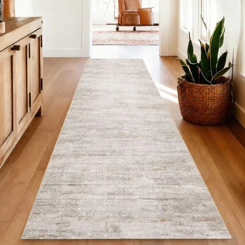 Vista 9 de Alfombra de pasillo lavables de 2 x 5, moderna alfombra abstracta para corredor, alfombra de pasillo de cocina ultrafina con respaldo