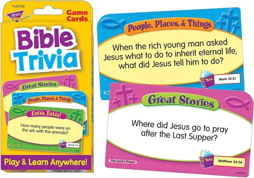 Vista 2 de TREND enterprises, Inc. Tarjetas de desafío de trivia bíblica