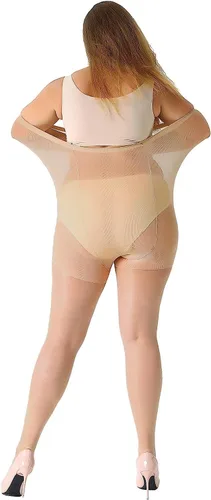 Vista 4 de MANZI 2 pares de medias de control de talla grande para mujer, manguera de bragas ultrasuaves