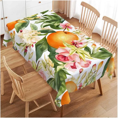Vista 14 de Swono - Mantel rectangular de bambú con diseño de luz solar y bosque de bambú - Mantel a cuadros lavable para mesa de cocina, cena de festividades