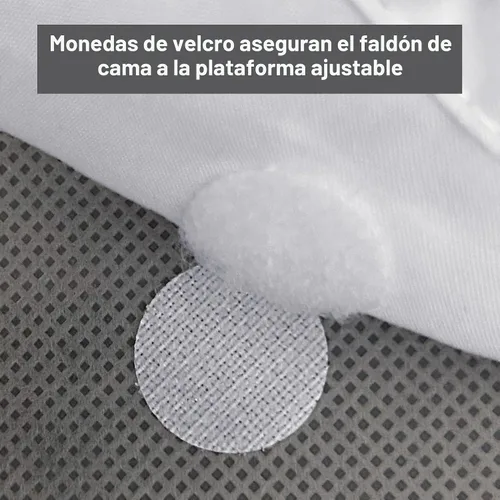Vista 7 de Falda de Cama Bed Maker's Never Lift Your Mattress para Camas Ajustables, Esquinas Divididas, Caída de 15 Pulgadas, King, Blanco