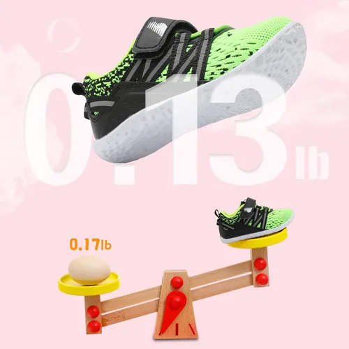 Vista 4 de BARERUN Zapatos deportivos para bebés y niños pequeños, suela antideslizante suave, para recién nacidos, primeros pasos, transpirables, atléticos