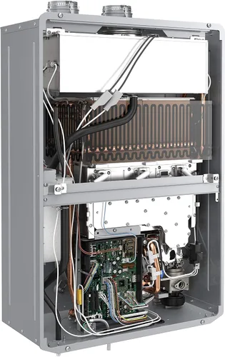 Vista 9 de Rheem Prestige - Calentador de agua sin tanque de gas natural interior de alta eficiencia 9.5GPM