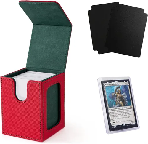 Vista 18 de Venssu MTG Caja de cubierta con pantalla Commander, funda para cartas de ángel para 120 tarjetas de una sola funda, caja de almacenamiento