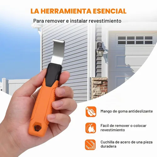Vista 3 de Herramienta de extracción de revestimiento de vinilo con mango extra largo, mango de agarre antideslizante de hoja de acero para instalación