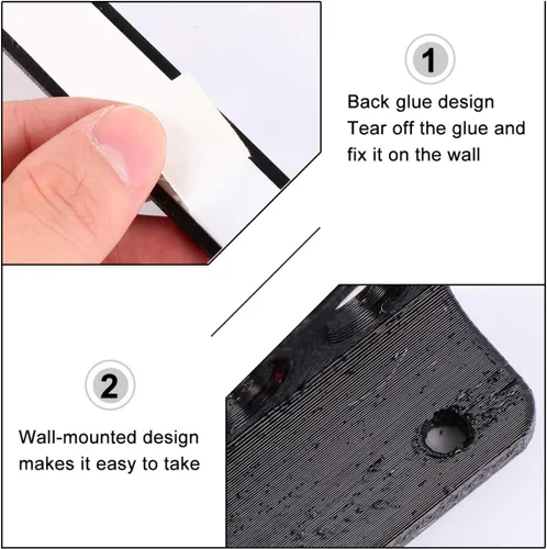 Vista 5 de BESPORTBLE Estante de flechas montado en la pared, soporte para 12 flechas con autoadhesivo para accesorios de tiro con arco, 1 par