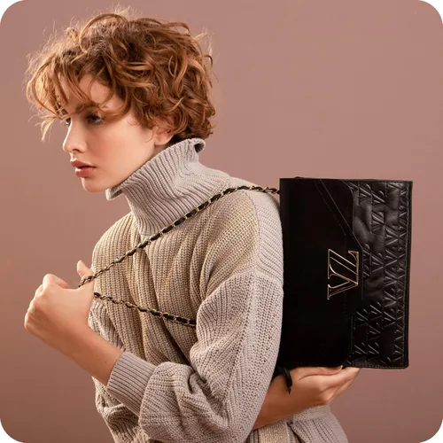 Vista 6 de VELEZ Bolsos cruzados pequeños para mujer + cartera delgada negra para mujer