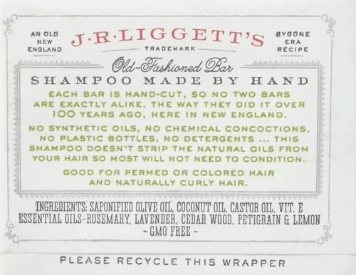 Vista 2 de J.R.LIGGETT'S - Barra de champú totalmente natural, fórmula de hierbas, apoya el cabello fuerte y saludable, nutre los folículos con antioxidantes