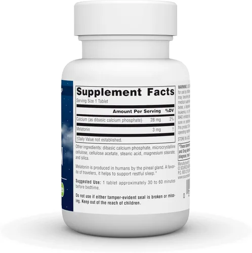 Vista 2 de Source Naturals Melatonina Liberada por el Tiempo - 3 mg, 120 Tabletas