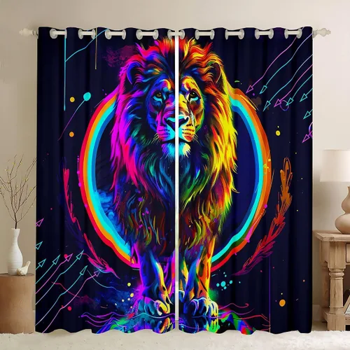 Vista 24 de Erosebridal Cortinas de baloncesto de béisbol, fútbol, rugby, tratamiento de ventanas para niños, niñas, adolescentes, con temática de deportes