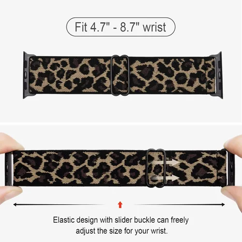 Vista 2 de 4 Pack Stretchy Solo Loop Compatible with Apple Watch Bands Women Men