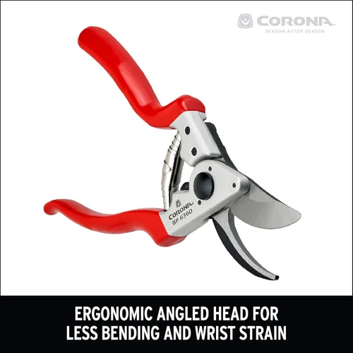 Vista 3 de Corona BP 6360 Forged Steel Aluminum Handles Angled Bypass Hand Pruner - 1 inch Cut Capacity Stem and Branch Garden Shears, Red (Pack of 6)