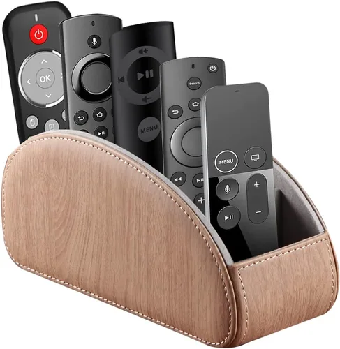 Vista 8 de Soporte de control remoto 5 compartimentos, piel sintética