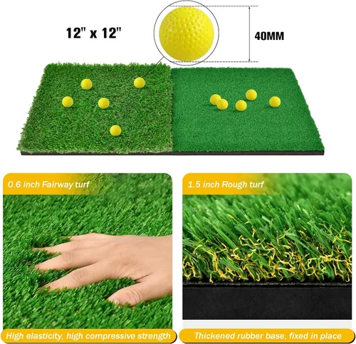 Vista 2 de Red de Golf Pop Up para Chipping, Red de Objetivo de Golf para Interiores/Exteriores, Red Plegable Portátil para Golpear Golf con 15 Pelotas
