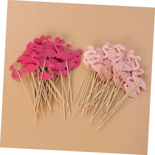 Vista 7 de TIDTALEO 100 piezas de cupcakes decorativos para bebidas, palillos de postre de boda, selecciones de comida de cumpleaños, selecciones de cupcakes