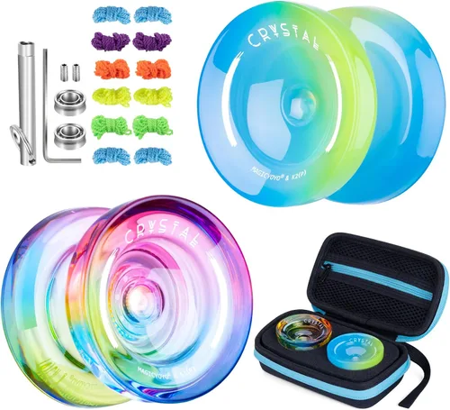 Vista 10 de Yoyo K2 Crystal - Yoyo profesional responsivo para niños principiantes, Yo Yo de doble función para adultos avanzados + rodamiento extra