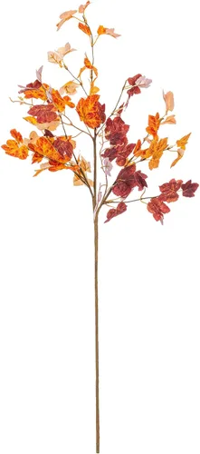 Vista 5 de Vickerman Corona de vela artificial de hoja de arce de otoño naranja de 16 pulgadas.