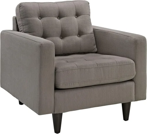 Vista 17 de Modway EEI-1547-DOR Empress Mid-Century - Sofá biplaza tapizado de tela en gris