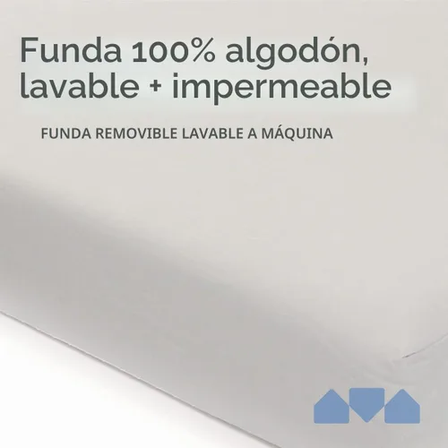 Vista 3 de Colchón de cuna MILLIARD, sistema dual de comodidad, lado firme para el bebé y lado suave para el niño, cubierta 100% de algodón
