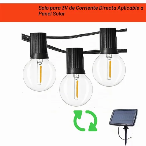 Vista 2 de Bombillas solares de 3 V CC de bajo voltaje, paquete de 25