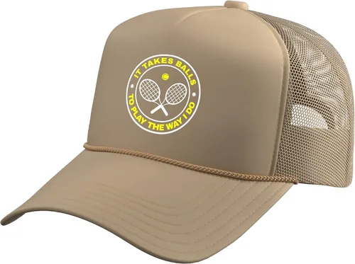 Vista 10 de Tennis - It Takes Balls to Play The Way I Do Trucker Hat with Adjustable Mesh Back