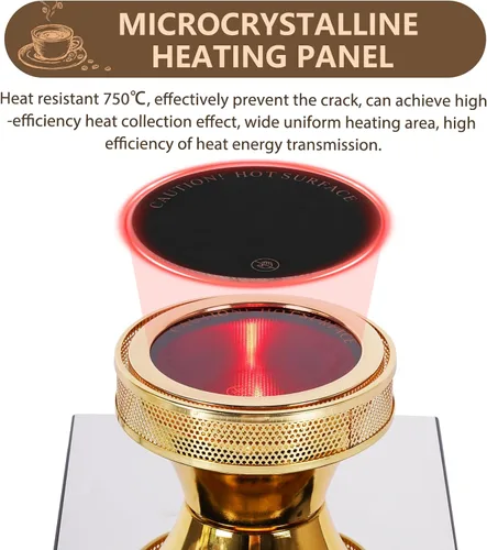 Vista 5 de YUCHENGTECH Calentador de haz halógeno, calentador inteligente de haz de sifón para cafetera Hario Yama Syphon (actualización 110-120V) (110V)