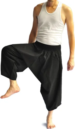 Vista 3 de Pantalones de estilo japonés para hombre, talla única, blanco