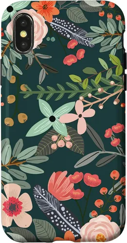 Vista 5 de Cute Colorful Garden Botanical Floral Pattern Case for iPhone 17
