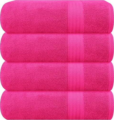 Vista 62 de GLAMBURG Juego de 2 Sábanas de Baño Extra Grandes de Algodón Premium de 700 GSM - 100% Algodón Peinado - 2 Sábanas de Baño 35x70 pulgadas - Calidad