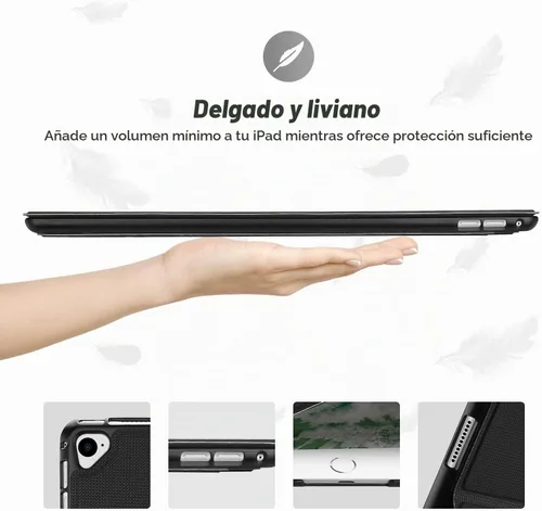 Vista 6 de ProCase Funda para iPad Pro 12.9 2017/2015 (modelo antiguo, 2ª y 1ª generación), color negro Slim Stand Protective Folio Case Smart Cover for iPad