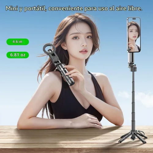 Vista 4 de Mini trípode magnético para selfie stick compatible con MagSafe para iPhone