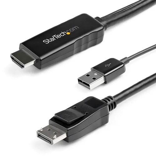 Vista 9 de StarTech - Cable HDMI activo 1.4 a DP 1.2 de 4.6 ft, 4K 30Hz, alimentado por USB