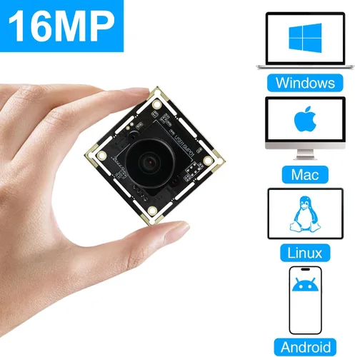 Vista 8 de MMlove Módulo de cámara USB de 16MP Lightburn Cámara 170° Gran angular M12 Lente ojo de pez con sensor de imagen IMX298 Plug & Play Cámara web