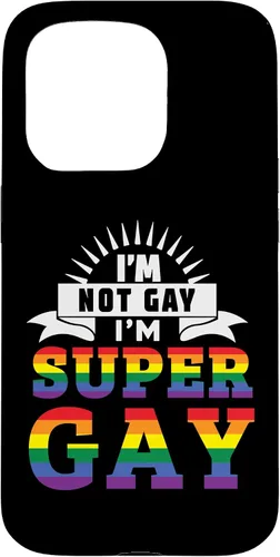 Vista 14 de iPhone 16 Im Not Gay Im Super Gay LGBTQ Pride Equality Rainbow Flag Case