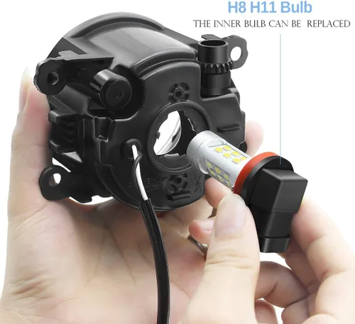 Vista 5 de Luces antiniebla con anillo de halo 2 en 1 para Honda 12-14 CR-V, 12-15 Pilot, 13-15 Accord Coupe, Crosstour, CR-Z, Acura 10-15 RDX, 13-14 ILX