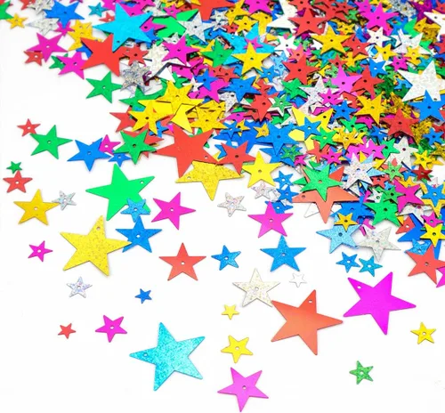 Vista 3 de Lentejuelas y lentejuelas de estrella de 0.31 pulgadas, 0.31 pulgadas, 0.31 pulgadas, suministros de manualidades para bricolaje, cuentas