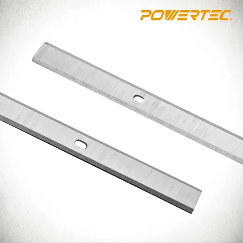 Vista 2 de POWERTEC 128042 Cuchillas cepilladoras de 12 pulgadas para maquinaria central 95082, juego de 2
