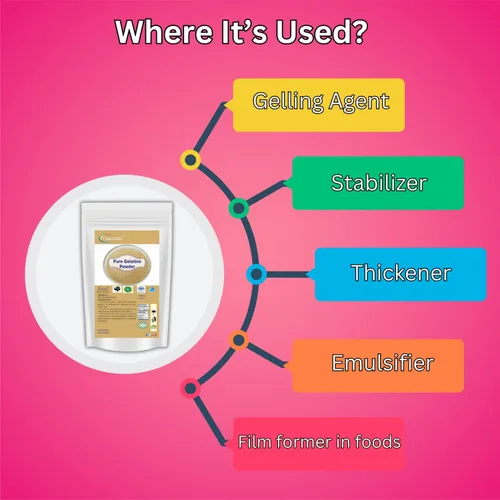 Vista 4 de Neotea Polvo de gelatina original en polvo de gelatina comestible puro perfecto para gelatinas, postres, pudines y más, gelatina premium de estándar