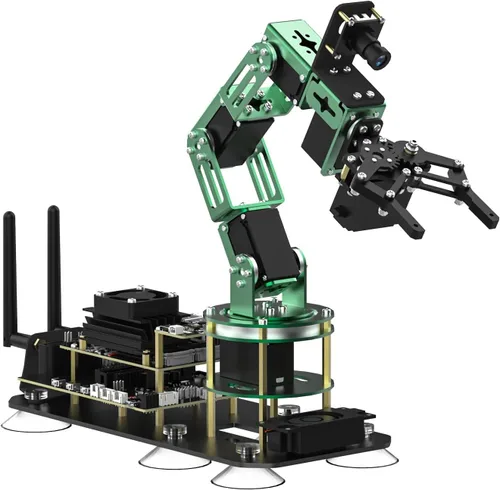 Vista 13 de Yahboom Brazo robótico 6DOF para Jetson Nano 4GB ROS2, cámara de visión AI 3D, colaboración de escritorio, programación Python desarrollada