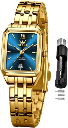 Vista 11 de OLEVS Women Watches Business Dress Square Female Watches for Ladies Stainless Steel Waterproof Luminous Wrist Watch for Women