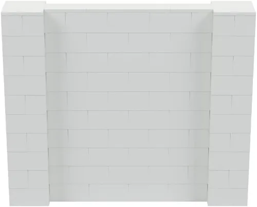 Vista 7 de EverBlock Kit de pared de 5 x 4 pies Bloques de construcción modulares Sistema de pared para edificios, pantallas y estructuras Divisor