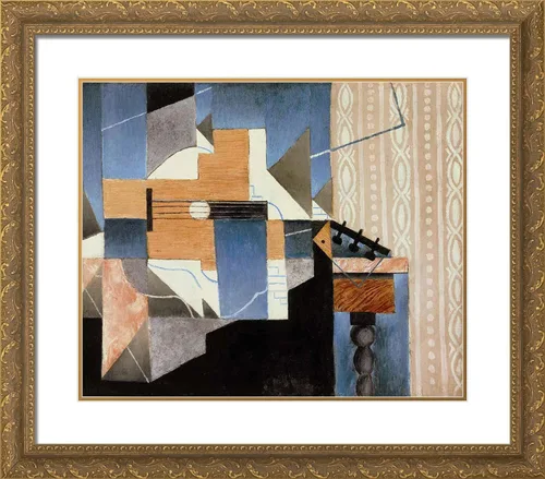 Vista 4 de ArtDirect Gris, Juan 23x20 Black Modern Framed Art Print Titled: Guitar on Table I