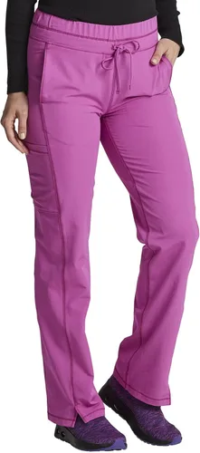 Vista 7 de Dickies - Pantalones Dynamix de uniforme médico para mujer, tiro medio, pierna recta, con cordón ajustable, DK130