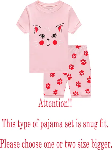 Vista 2 de Family Feeling jirafa - Pijama corta para niña (100% algodón)