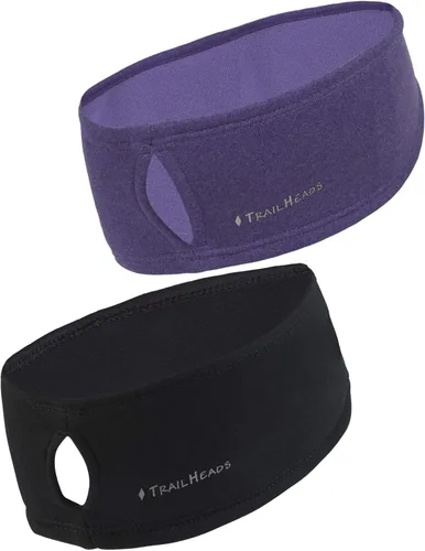 Vista 9 de TrailHeads - Diadema para mujer, diseño de cola de caballo, con banda para la oreja que absorbe la humedad, ideal para correr