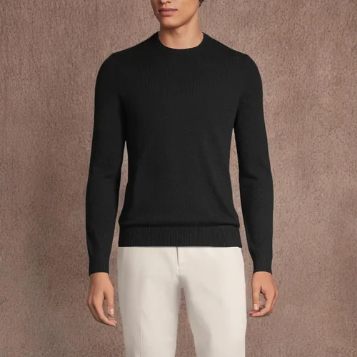 Vista 4 de Lands' End - Suéter de cachemira de calibre fino para hombre